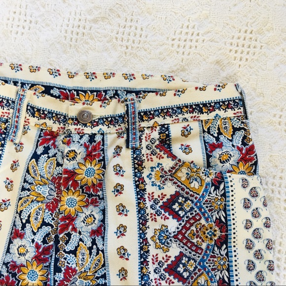 RARE VNT Flairs in Geo-Floral Denim!!! - Picture 3 of 4